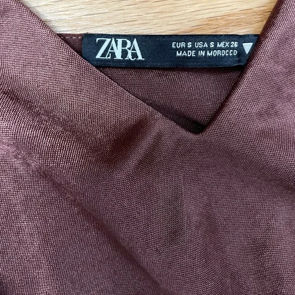 ZARA Brown Slip Dress - Picture 4 of 12